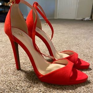 Red Suede Heel